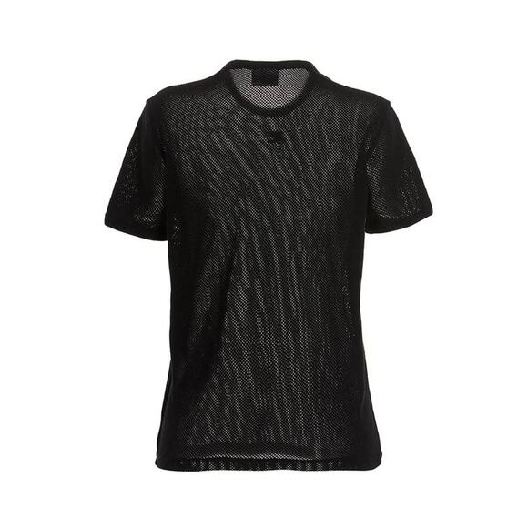 Courreges Mens Short Sleeve Mesh Tee Shirt in Black M - Picture 3 of 4